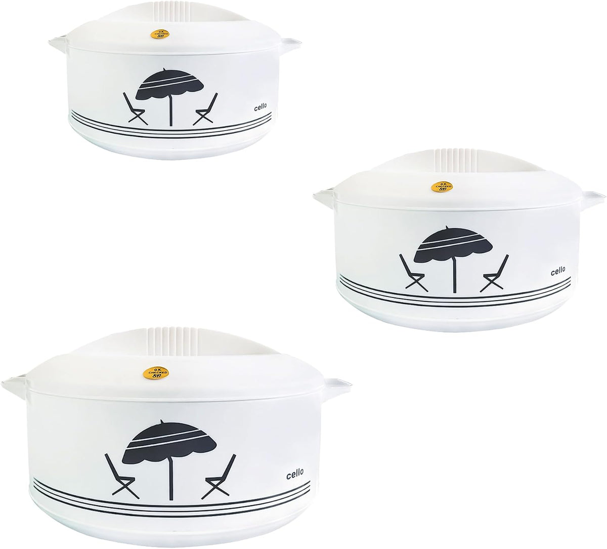 Cello Super Hotpot 3Pcs Set 850/1500/2500Ml