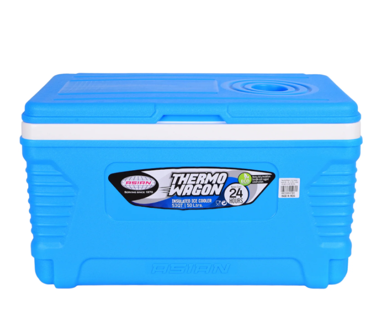 Asian Thermo Wagon Insulated Ice Cooler 50Ltr Blue