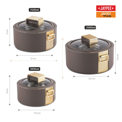 Jaypee Regalia Klass Casserole Set Of 3 (1000+1500+2000)