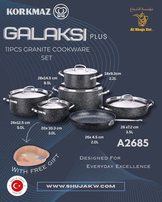 Korkmaz A2685 Galaksi Plus 11Pcs Cookware Set