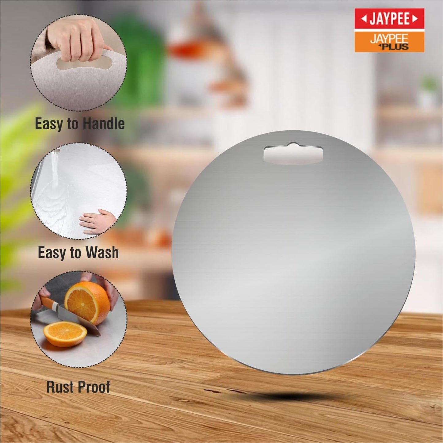 Jaypee Kitchen-X Round Ss Chopping Board