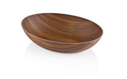 Evelin Wood Finish Large Oval Bowl