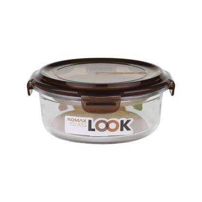 Komax Komax Glass Look Rnd Brown 560Ml