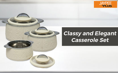 Jaypee Fabrene Casserole 3Pcs Set IVORY
