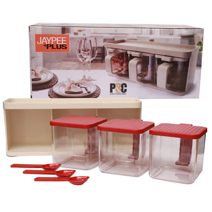 Jaypee P&C 3Pcs Spice Jar Set WHITE