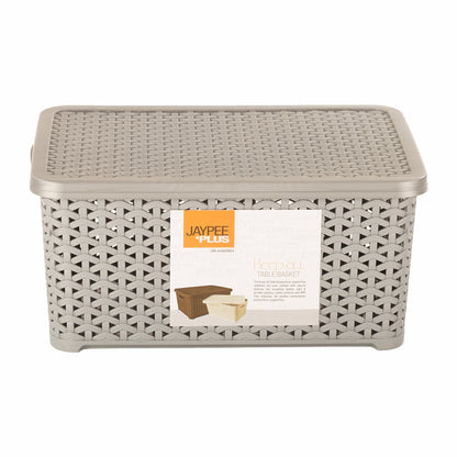 Jaypee Keep All Large Basket W/Cover SILVER