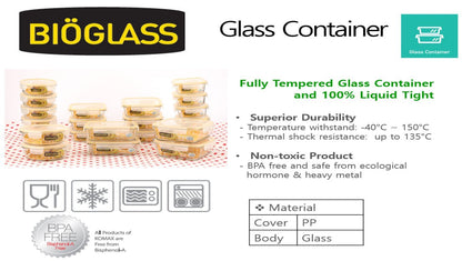 Komax Bioglass Basic Rect.R2 820Ml