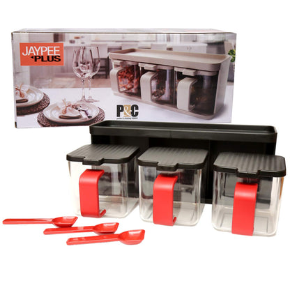 Jaypee P&C 3Pcs Spice Jar Set BLACK