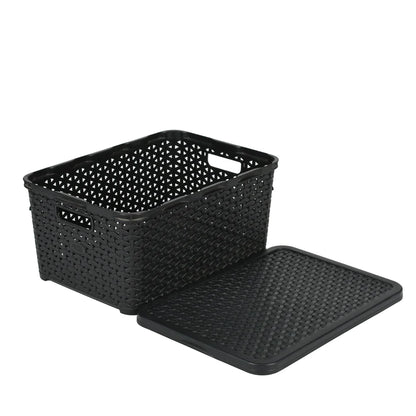 Jaypee Keep All Large Basket W/Cover BLACK