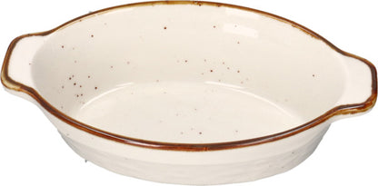 Oval Plate In Speckle 21.6Cm