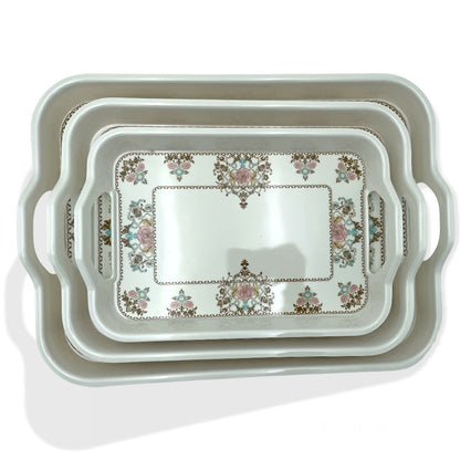 Hopeful  3Pcs Rectangle Tray Set BLUE