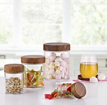 Evelin Wood Finish 2Ltr Round Jar