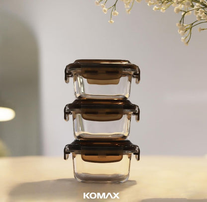 Komax Komax Glass Look Rect. Brown 880Ml