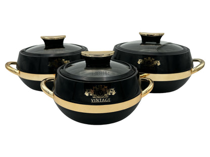 Jaypee Vintage Casserole 3Pcs Set BLACK