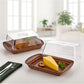 Evelin Wood Finish Rectangular Cheese Dish