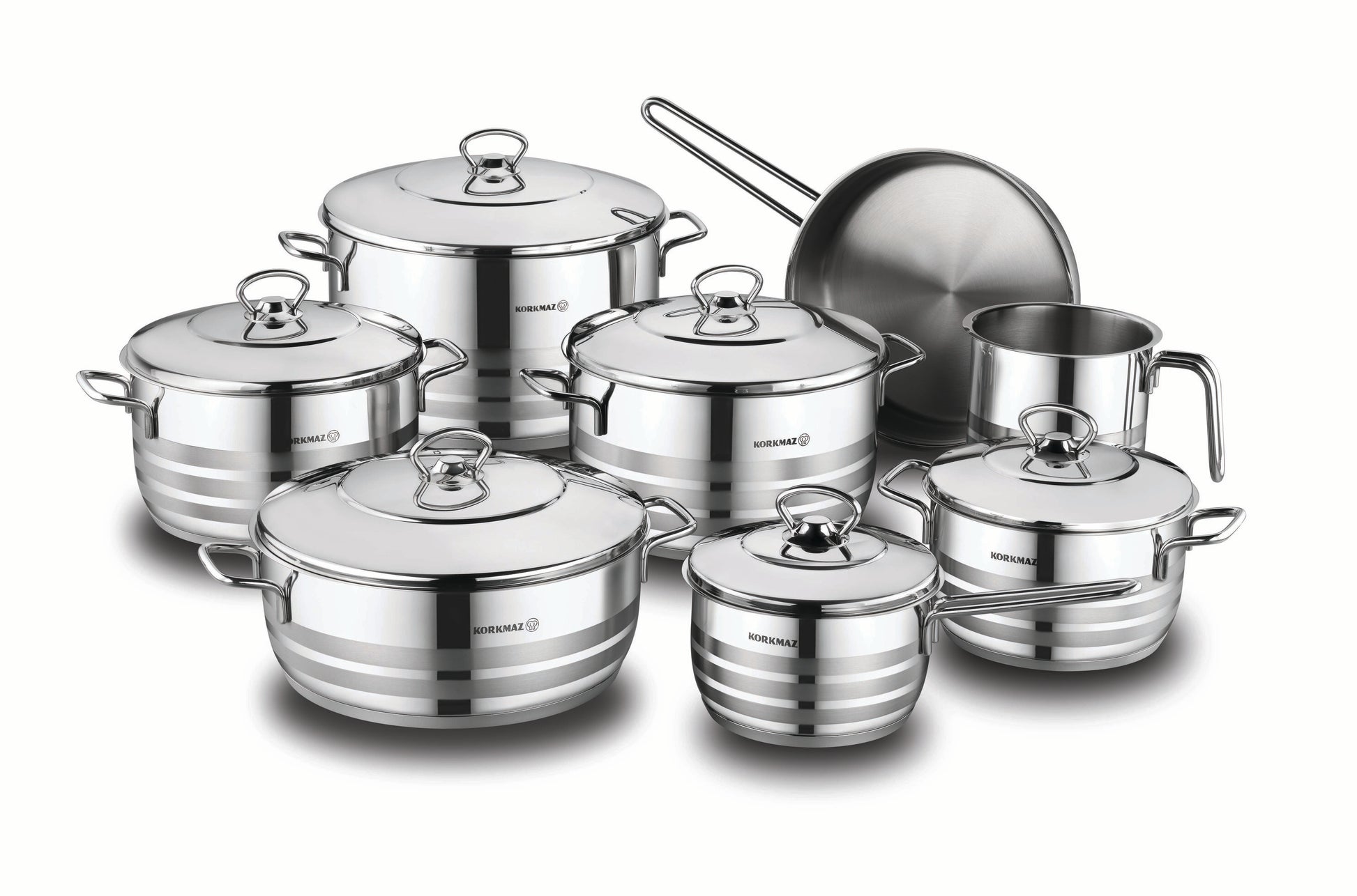 Korkmaz 6 Piece Stainless Steel (18/10) Cookware Set A1805